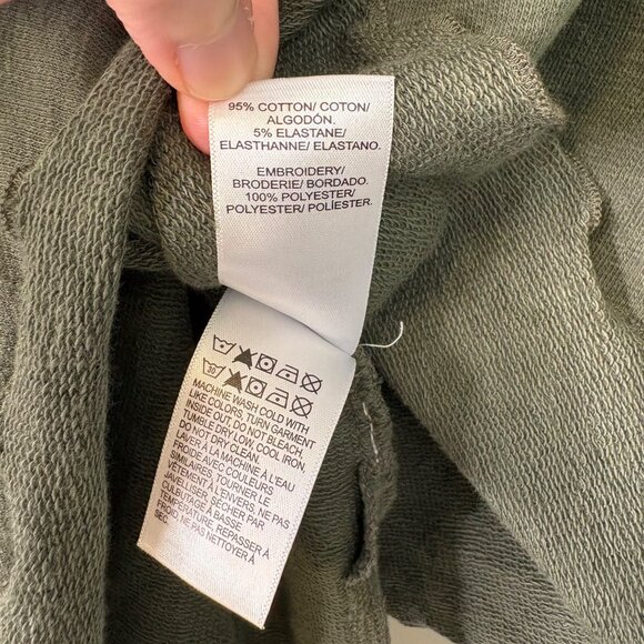 NWT Lucky Brand Hooded Lightweight Sweatshirt Green Cotton Stretch Size XL - Picture 15 of 15
